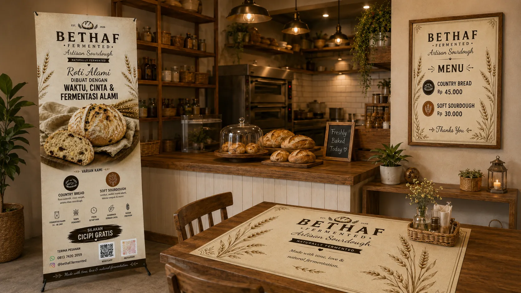 Karya logo & branding untuk bethaf.fermented