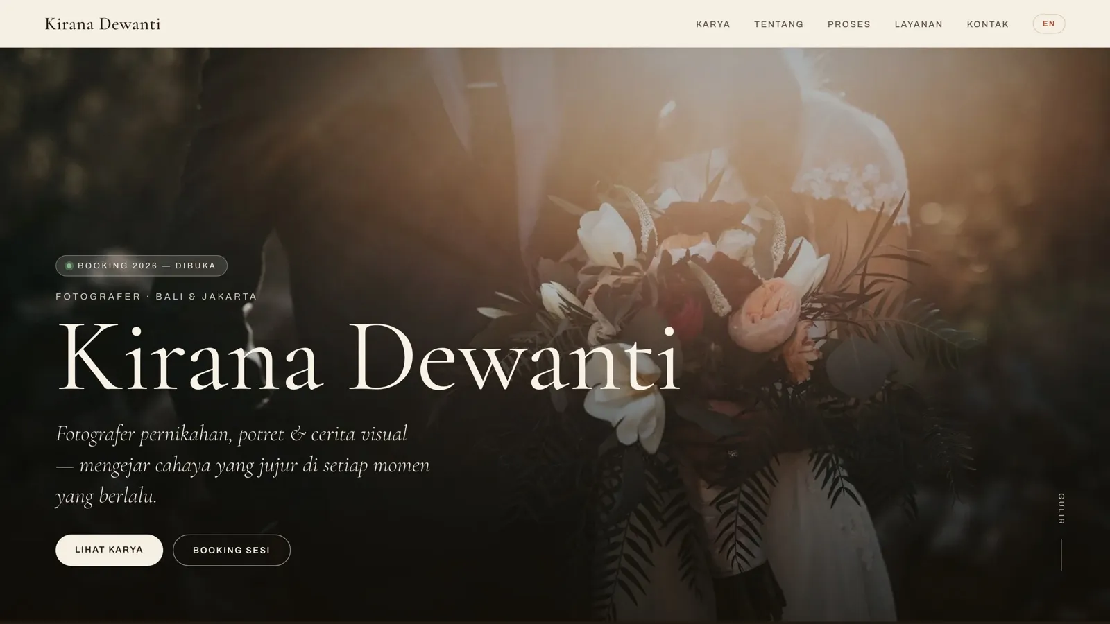 Karya web & app untuk Landing Portfolio